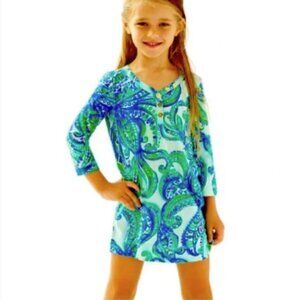 LILLY PULITZER GIRLS MINI PALMETTO DRESS IN Keep it Current Size XL (12-14) NWOT